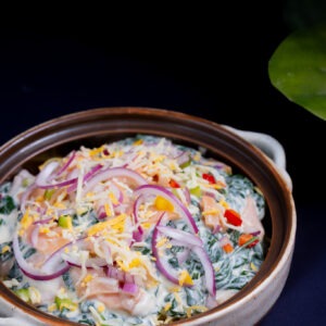 焗三文魚菠菜忌廉意粉